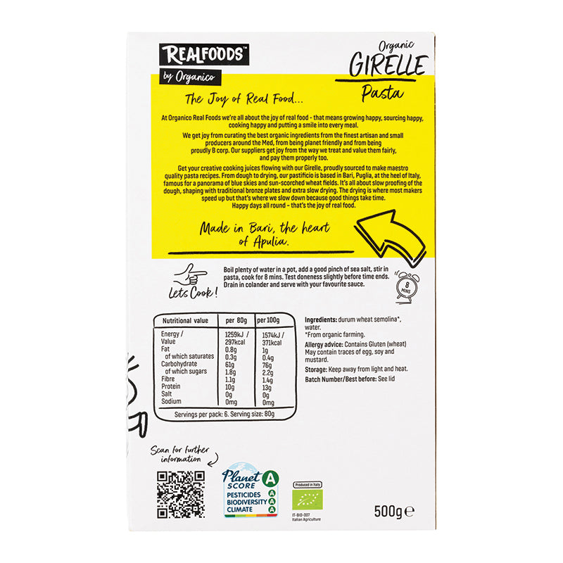 Organic Girelle Pasta