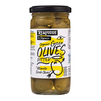 Organic Green Pitted Olives
