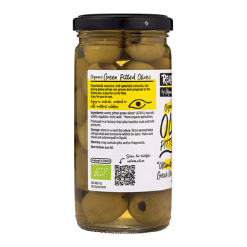 Organic Green Pitted Olives