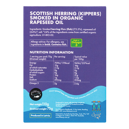 Smoked Kippers in Organic Rapeseed Oil