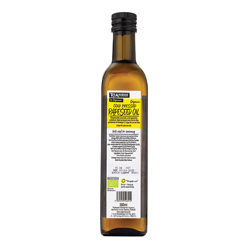 Organic Virgin Rapeseed Oil – Organico Realfoods