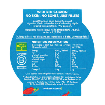 Wild Red Salmon filleted