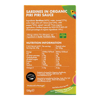 Sardines in piri piri sauce