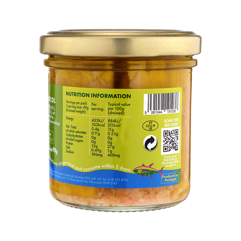 Bonito del Norte tuna steaks in organic olive oil