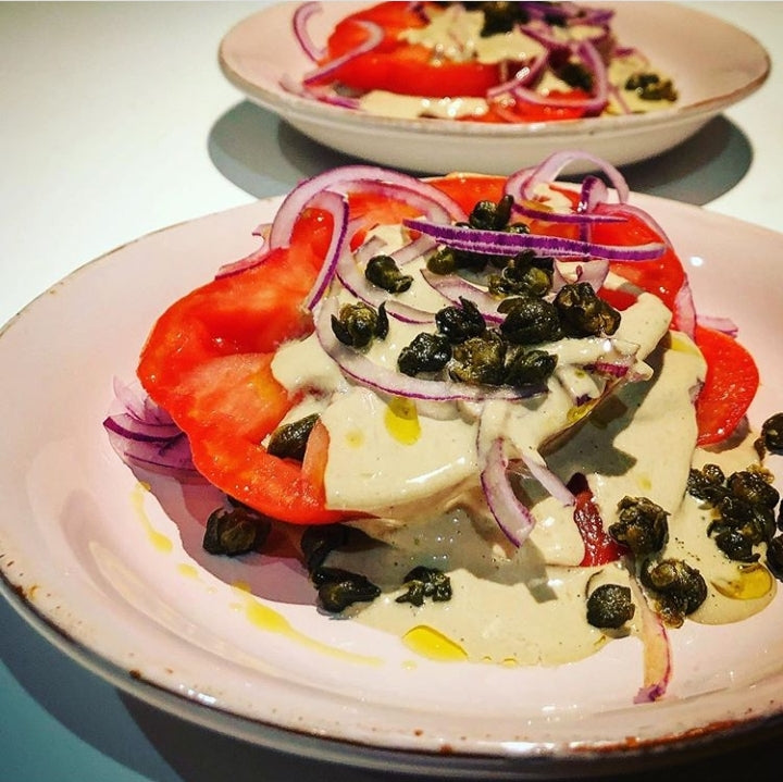 Tomato Tonnato with Sardines and Capers