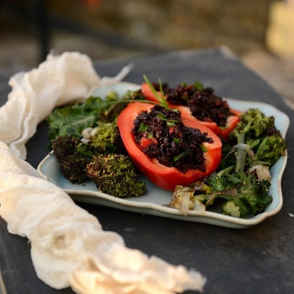 Black Rice with Wild Garlic and Broccoli