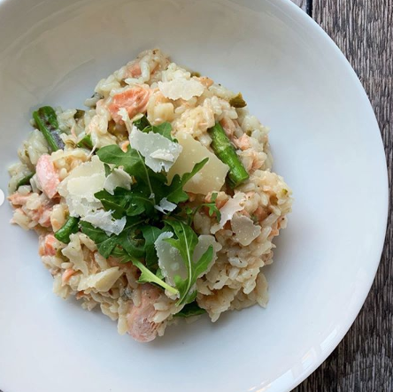 Smoked Salmon and Asparagus Risotto